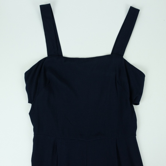 Bershka Navy Cut Out Wide Leg Jumpsuit - Picture 3 of 8